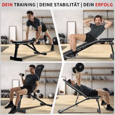 ISE Складна багатофункціональна лавка для тренувань SY-5021: регульована спинка, банк для пресу, фітнес-лавка для дому