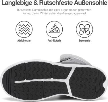 Чоботи зимові жіночі DANNTO, теплі, з підкладкою, непромокаючі, антиковзаючі, сірі (41 EU)