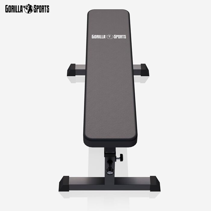 Гантельна лава GORILLA SPORTS® - регульована висота, чорно-біла, до 200 кг, для дому, силові тренування