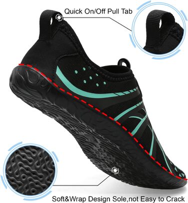 Водні шкарпетки Spesoul для жінок та чоловіків: дихаючі, швидковисихаючі, м'які, для хайкінгу, плавання, пляжу, серфінгу, йоги, спорту, 42/44.5 EU, блакитний