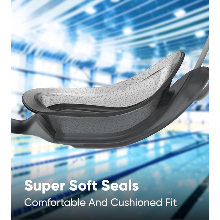 Окуляри для плавання Speedo Hydropulse - унісекс, комфортна посадка, регульована конструкція (білий/слон/світло-димний колір)