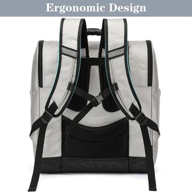 Чохол для лижних черевиків з рюкзачними лямками, рюкзак для лиж/сноуборду, сірий