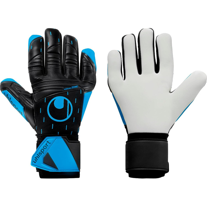 Воротарські рукавички Uhlsport Classic Soft HN Comp для дітей, чорні/ціан/білі, розмір 10