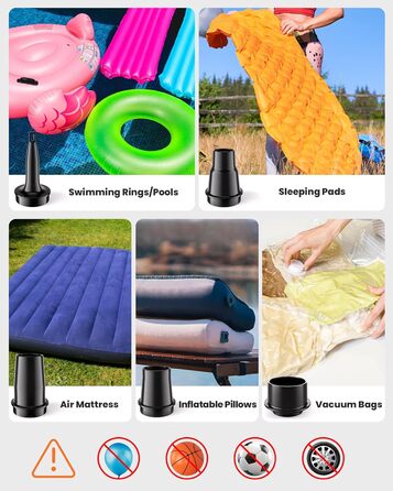 OutdoorMaster Bonito - портативна електрична повітряна помпа для надувних виробів. 14.43Wh, для надувних матраців, басейнів, сумок, ліжок. Надування та здування.