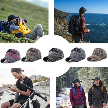 Кепка бейсболка унісекс у вінтажному стилі, регульована retro-кепка для прогулянок та спорту, колір синій