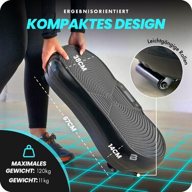 Вібраційна платформа Bluefin Fitness для тренувань всього тіла. Тренажер для дому, Slim, без Bluetooth