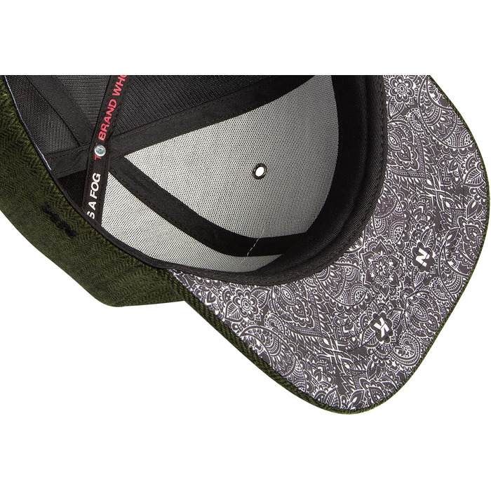 Кепка-снэпбек Nebelkind унісекс з принтом бандана, регульована бейсболка в стилі стрітвір з прямим козирком, оливковий колір