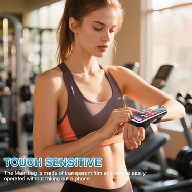 Спортивний браслет для телефону на руку - 2 в 1, підходить для iPhone 16/15/14/13 Pro Max, Huawei P50 Pro/P40, чорний