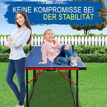 Портативний набір для настільного тенісу SereneLife середній: сітка, ракетки, стійка