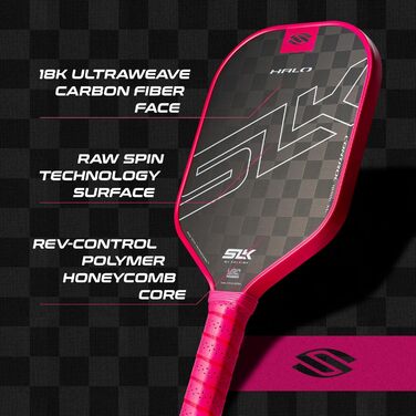 Падл для піклболу Selkirk Vanguard Power Air Premium | Вуглецеве волокно, 360 Proto Molding, Flexfoam Perimeter | Максимальна потужність та контроль, рожевий, XL (довгаста форма)