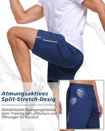 Шорти спортивні чоловічі літні швидкодрібні, для тренувань та занять у залі, з кишенями, дихаючі, комплект 3 шт. (чорний, світло-сірий, морський блакитний), розмір M