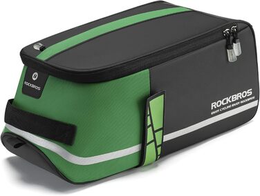 ROCKBROS велосипедна сумка на багажник 9 л, водонепроникна, чорна, з дощовиком і ременем через плече