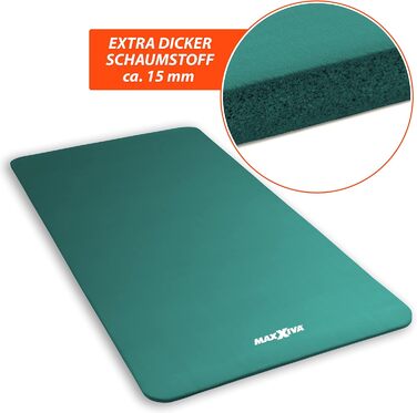 Гімнастичний килимок MAXXIVA 190x100 см, нефритовий, фітнес-мат для йоги, без фталатів, нековзний, з ременем для перенесення
