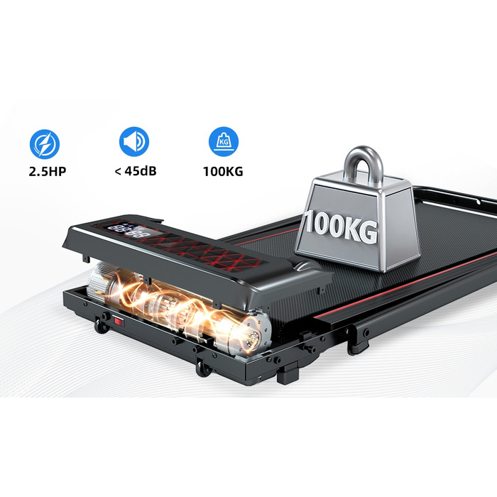Складана домашня бігова доріжка YEE GOO | 1-12 км/год | Нахил 8% | 2.5 к.с. | до 135 кг