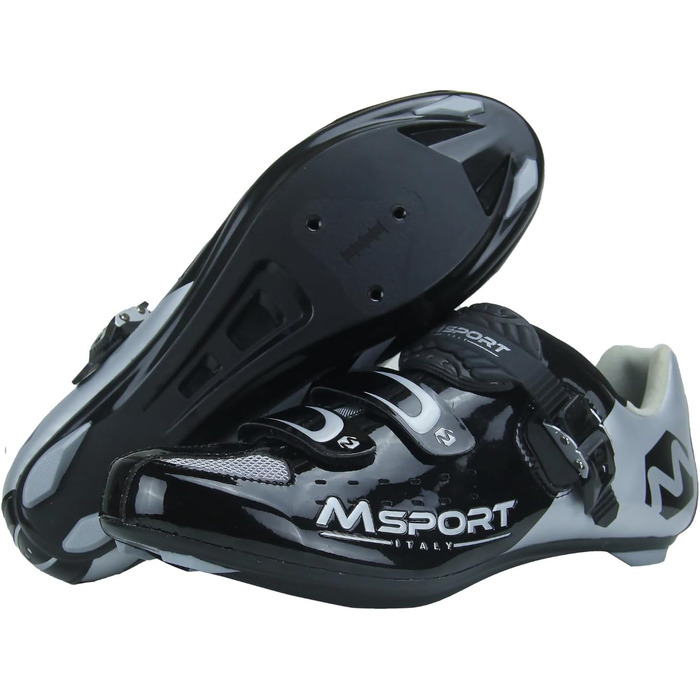 Велосипедні шкарпетки Msport для шосе, дихаючі велотуфлі для чоловіків/жінок, 40 EU, чорний колір