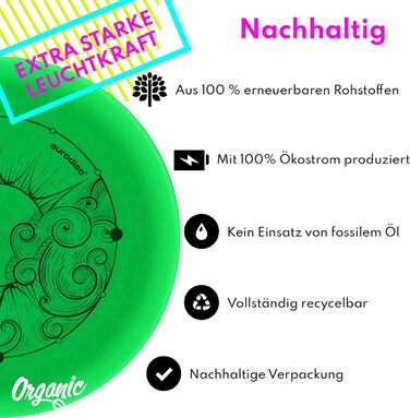 Фрісбі Ultimate Eurodisc 175г Nightglow (27,5 см, Фіолетовий) - Спортивний диск для змагань, що світиться в темряві