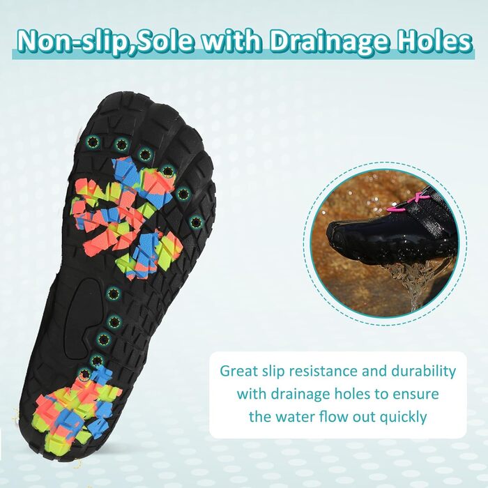 Зітоп Водонепроникні шкарпетки-капеці для жінок та чоловіків. Шкарпетки-капеці для плавання, серфінгу, йоги. Швидка сушка, легкі, унісекс. Розміри 36-46 EU. Кольори: білий, сірий, чорний, рожевий.