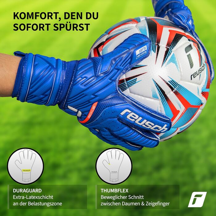 Воротарські рукавички Reusch Attrakt Silver Junior для дітей | Розміри 3-8 | Сріблястий латекс для ідеального зчеплення | Ергономічний дизайн для маленьких рук | Міцні для тренувань та гри