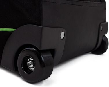 Чохол для лиж BRUBAKER Skitasche Race Champion з роликами на 2 пари лиж та палиці, міцний, 170/190 см, чорний/зелений