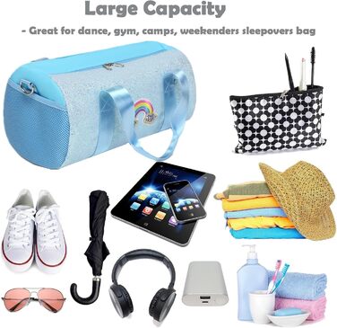Дитяча танцювальна сумка Jumpopack з блискітками та веселкою для балету, плавання та повсякденного використання