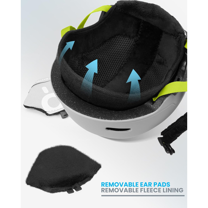 Дитячий лижний шолом і маска OutdoorMaster, сноубордичний шолом із міцної PC-оболонки та EPS-піни, 12 вентиляційних отворів, регульований, сертифікований, для хлопчиків і дівчаток