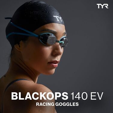Окуляри для плавання TYR Blackops 140 EV Racing дзеркальні, чорні, унісекс