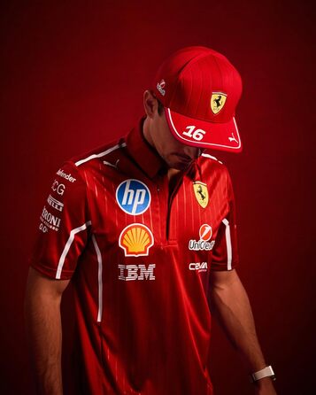 Кепка PUMA Scuderia Ferrari F1 2025 Charles Leclerc - червона, універсальний розмір