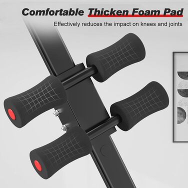 Тренування пресу RELIFE: компактний складаний тренажер для дому. AB-тренажер для ефективних вправ на прес, чорний