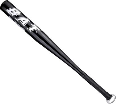 Бейсбольна бита 82 см (32 дюйми), алюмінієва з неслизькою ручкою, для бейсболу та самозахисту (чорна)