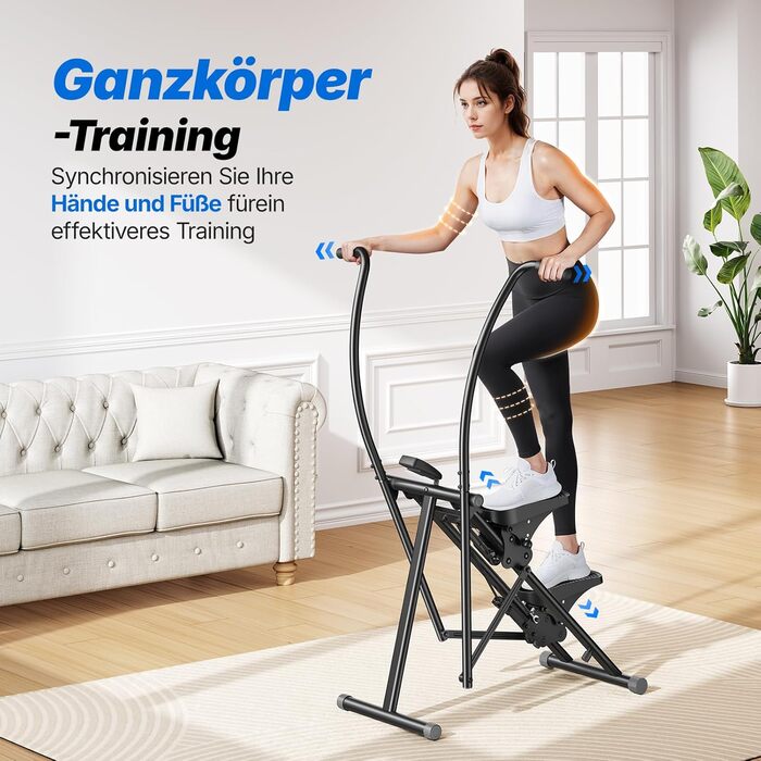 MERACH Stair Stepper Pro: кардіо-тренажер для дому з регулюванням навантаження, складаний вертикальний степер, фітнес-обладнання (2499B1)