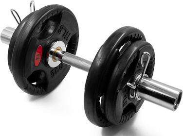 Олімпійський гриф GYM DISTRICT 220 см зі сталі, 50 мм, для бодібілдингу, пауерліфтингу, важкої атлетики, кросстренінгу, з 2 замками