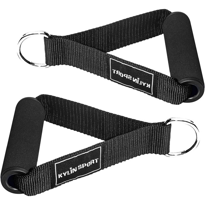 Набір для фітнесу KYLIN SPORT: тренажерні гумки, ручки, фітнес-петля, карабін, силіконовий хват (чорний)