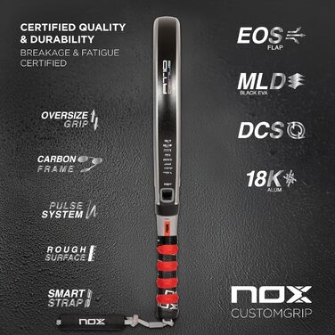 Падельна ракетка Nox AT10 Genius 18K Agustin Tapia 2024, карбон