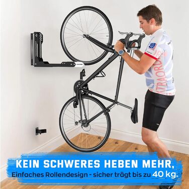 Настінна підставка для велосипеда IMAYCC - міцна, до 40 кг, для гаража, біла