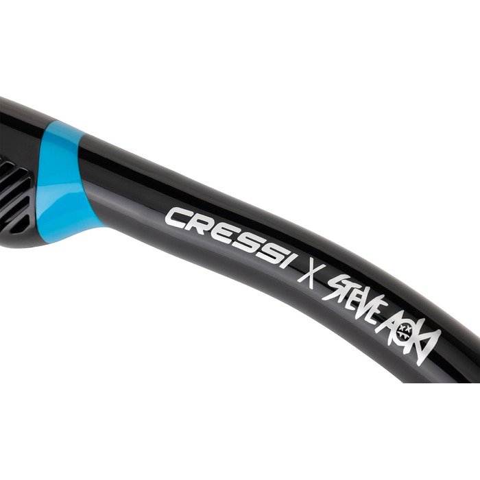 Маска та трубка Cressi x Steve Aoki HiroQuest Limited Edition - F-Dual, Supernova Dry, чорний/бірюзовий, Spectra лінзи
