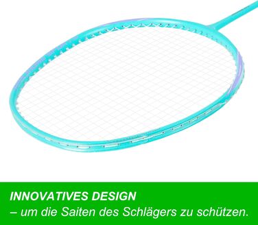 Набір для бадмінтона з 2 графітовими ракетками - зносостійкий дизайн - комплект для дорослих, включає воланчики, обмотки для ручок та сумку для ракеток