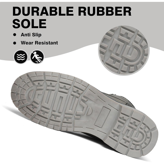 Зимові черевики Mishansha Herren: теплі, водонепроникні, для жінок, розмір 44 EU, сірі