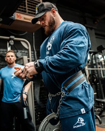Діп-пояс Urban Lifters з металевим ланцюгом 80 см, для підтягувань, віджимань, пауерліфтингу та важкої атлетики, широка спинка 15 см