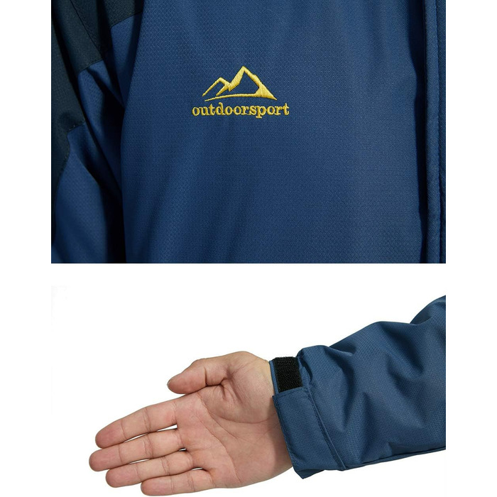 Чоловіча зимова куртка EKLENTSON: водонепроникна, вітронепроникна, з підкладкою, для туризму та активного відпочинку, 4 кишені, червона