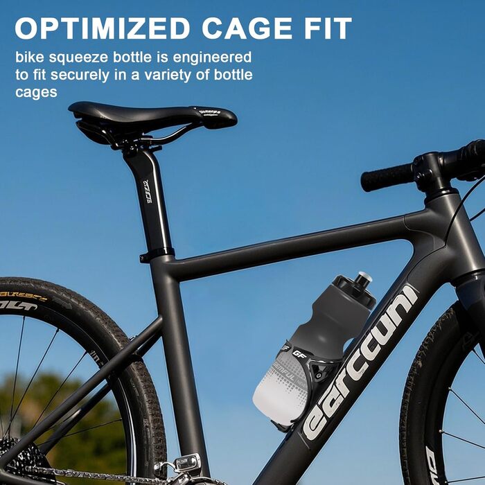 Тримач для напоїв на велосипед Gemful з пляшкою 750мл, BPA-free, для MTB, шосе, 4 шт. (Чорно-білий/Зелено-чорний)