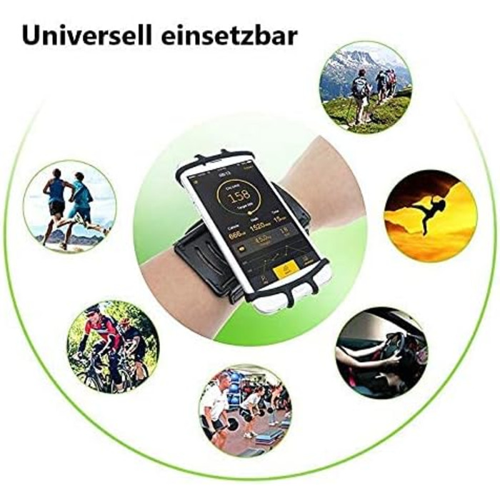 Спортивна стійка для смартфонів CoverKingz 4.0-7.0 дюймів - спортивне кріплення на руку з кишенькою для ключів - чохол для телефону для бігу (зелений)