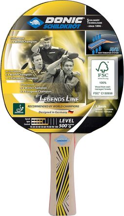 Тенісна ракетка DONIC SCHILDKRÖT Legends 500 FSC, універсальна