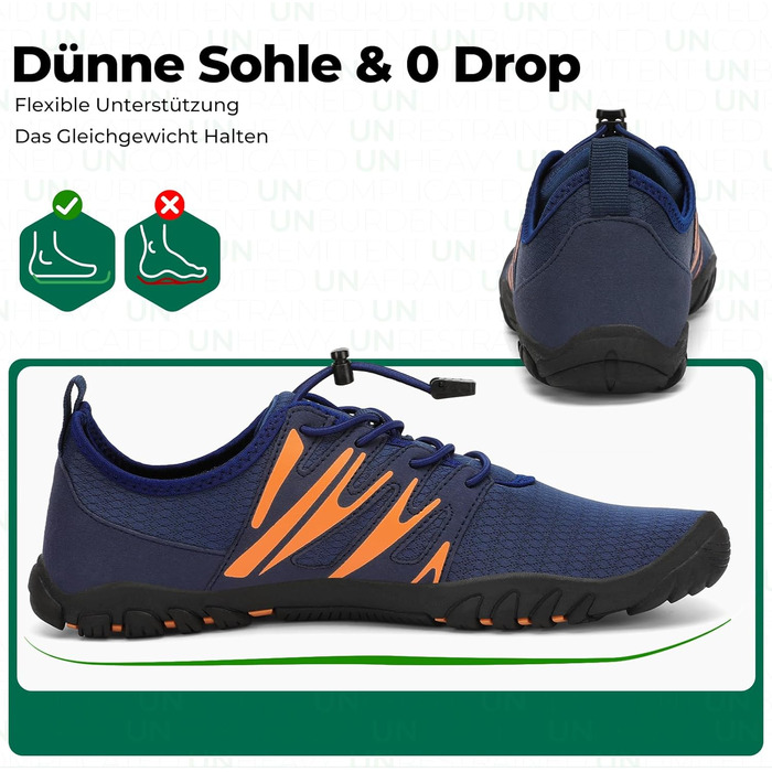 Чоловічі тапочки-шльопанці SAGUARO для плавання та відпочинку, дихаючі, швидко сохнуть, широка передня частина, розмір 39-48, блакитні