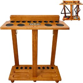 Стенд для зберігання 9 київ для більярдного столу Boden з аксесуарами, лічильник, класичний дуб, масив дерева