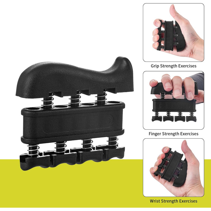 Набір для тренування сили хвата SOLUAME (7 шт.): підручники для пальців, м'ячик для стискання, кільце, регульовані підручники для підручників