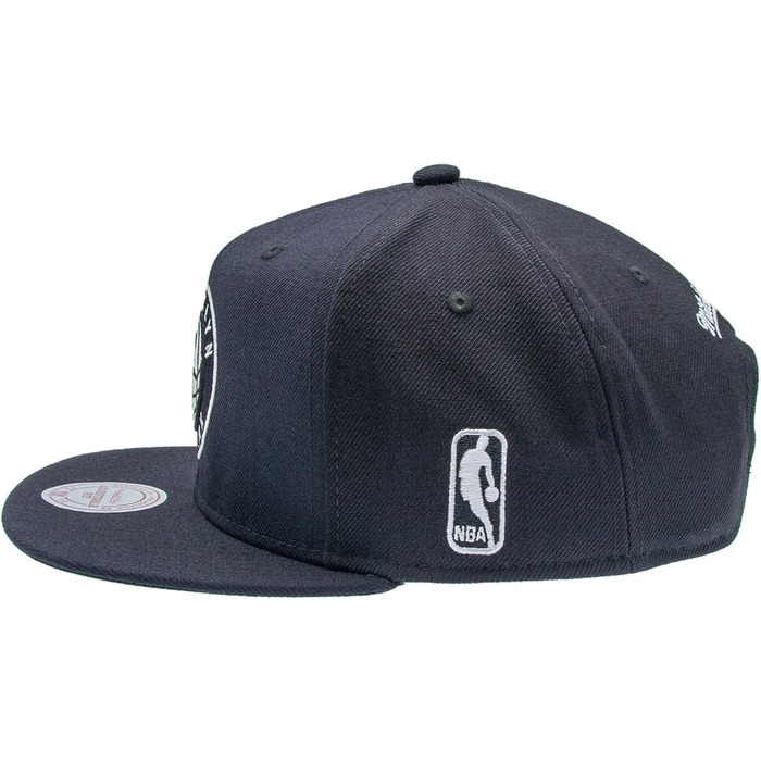 Кепка Mitchell & Ness NBA Flat Visor Snapback, унісекс, чорний/білий