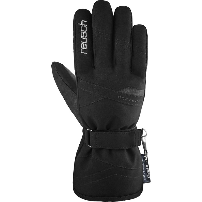 Жіночі лижні рукавички Reusch Hellen R-TEX XT 7702, чорні/сріблясті, розмір 6