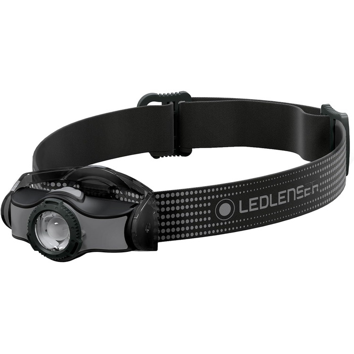 Ліхтар налобний Ledlenser MH3 Outdoor, 200 люмен, регульований фокус, дальність 130м, до 35 годин роботи, металевий кліп, з батареєю, чорний/сірий
