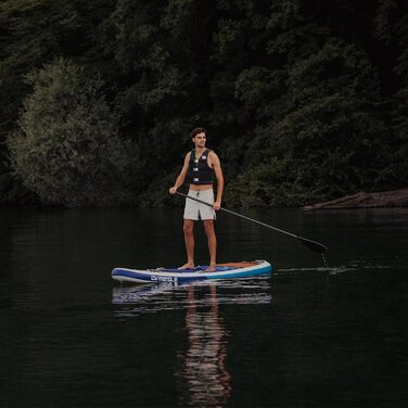 Жилет для плавання MESLE Adult Promo, універсальний 50N, для чоловіків та жінок, для SUP, каное, вейкбордингу, водних лиж, захисний жилет, для човнів (чорно-зелений)