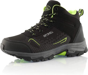 Черевики для піших прогулянок для жінок та чоловіків, зимові, водонепроникні, чорно-зелені (37 EU)